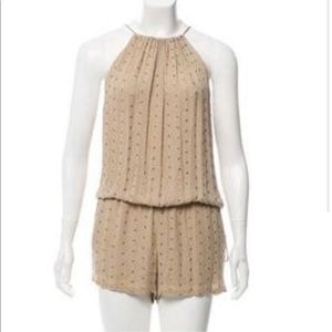 Robert Rodriguez Tan Romper with silver detail